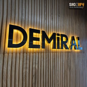 Letrero retroiluminado personalizado, letrero de vestíbulo, letrero de clínica, letrero de recepción, logotipo de pared, letrero de salón de belleza, carta comercial, letrero con logotipo personalizado, letrero de interior
