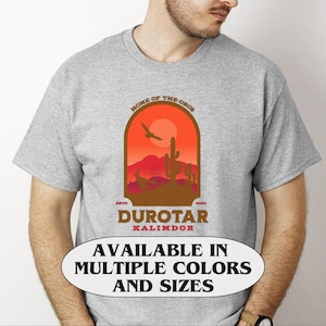 World of Warcraft Shirt Durotar Unisex Tee Gamer Gift Cotton T-Shirt WoW Fan Shirt Video Game Top Gamer Apparel WoW Gaming Gift TShirt Gift