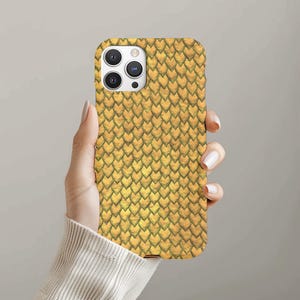 Dragon Scale Tough Case Protective Phone Cover Metallic Gold Design Unique Gift Birthday Present Gift for Phone Case Gift Medieval Myth Case