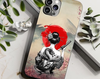 Etui na telefon Samurai Geisha Japanese Art Japan Gift Tough Phone Case For iPhone 16 15 14 13 Samsung Galaxy S25 S24 S23 Google Pixel 9 8 7 6