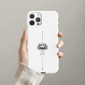 Lotus Flower Celestial Tough Case, Protective Phone Cover, Hard Shell Case, Unique Floral Design, Boho Chic Phone Accessory, Gift for Her