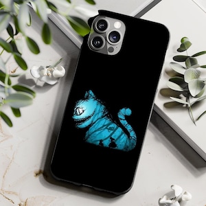Cheshire Cat Tough Case Book Lover Alice in Wonderland Gift Phone Case For iPhone 16 15 14 13 Samsung Galaxy S25 S24 S23 Google Pixel 9 8 7