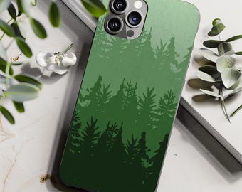 Phone Case Minimalist Misty Forest Gift for Nature Lover Phone Case For iPhone 17 16 15 14 13 Samsung Galaxy S25 S24 S23 Pixel 9 8 7 6