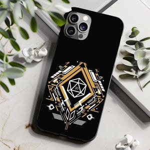 Sci Fi D20 Cyberpunk Dungeons and Dragons Gaming Geschenk für iPhone 11 12 13 14 15 16 Samsung Galaxy S20 S21 S22 S23 S24 S25 Pixel 5 6 7 8 9