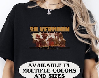 World of Warcraft Shirt Silvermoon Unisex Cotton Tee Gamer Gift Tshirt Video Game Top WoW Fan Apparel Fantasy Graphic Tee Gift for WoW Gamer