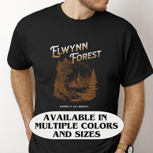 World of Warcraft Shirt Elwynn Forest Unisex Cotton Tshirt  Gamer Tee Video Game Shirt Fantasy Graphic Tee Gamer Gift Video Game WoW Gift