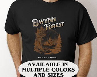World of Warcraft Shirt Elwynn Forest Unisex Cotton Tshirt  Gamer Tee Video Game Shirt Fantasy Graphic Tee Gamer Gift Video Game WoW Gift