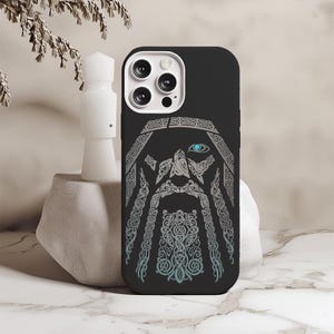 Odin Phone Case Norse Mythology Viking God iPhone Samsung Pixel Case Cover Gift for Norse History Fan Case Eye of Odin Gift Viking Art Case