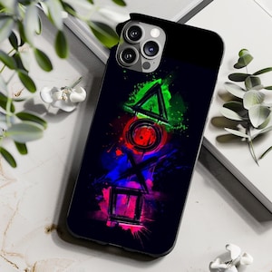 Phone Case Gaming Gift for Gamer Graffiti Art Video Game Phone Case For iPhone 16 15 14 13 Samsung Galaxy S25 S24 S23 Google Pixel 9 8 7 6