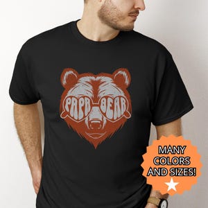 Papa Bear Tee Dad Gift Shirt Family Bear T-Shirt Father&#39;s Day Gift Cute Bear Tee Cotton Shirt Gift for Father Dad Gift Bear Shirt Present