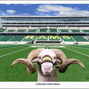 Colorado Stadium University Rams - Etsy