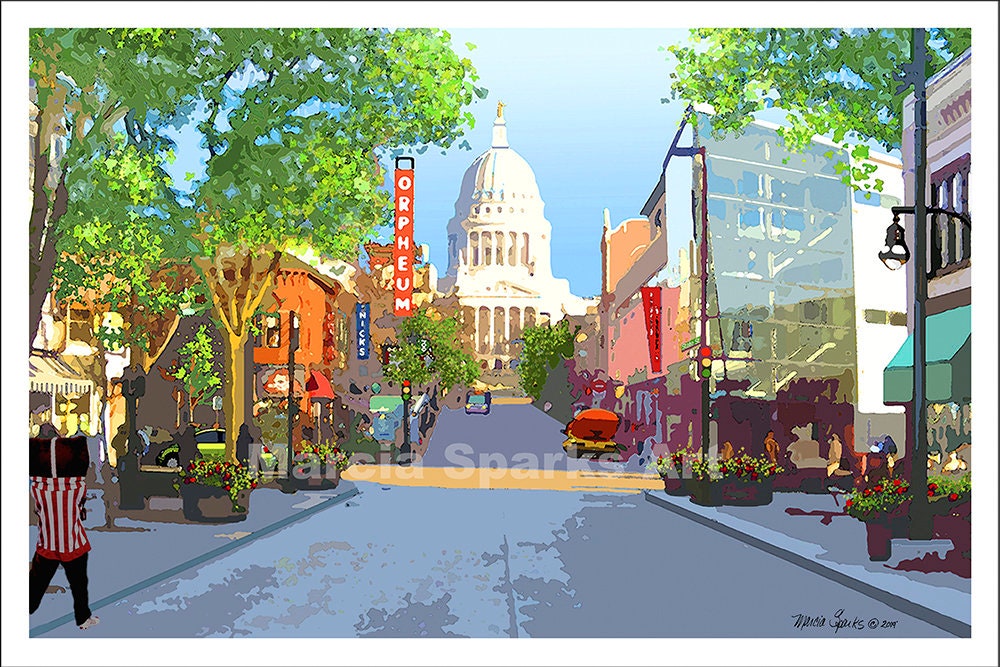 State Street Madison Wisconsin Etsy