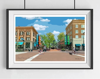 Pearl Street, Boulder Colorado print