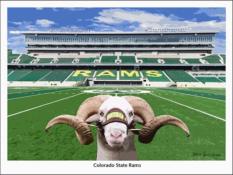 Colorado Stadium University Rams - Etsy