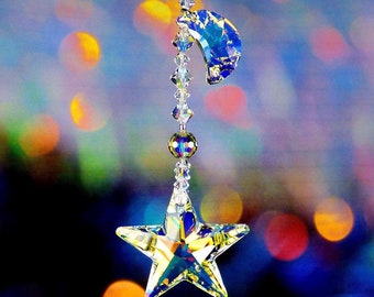 スワロフスキークリスタルサンキャッチャー 40mm ラージロゴストラス