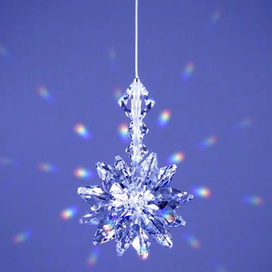 Swarovski Kristall Suncatcher Klar *LILY* Oktagone funkelnder Stern Auto Anhänger Regenbogen Maker Starburst Ornament by Lilli Heart Designs