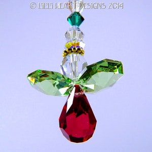Swarovski Crystal Auto Charm Suncatcher Weihnachtsengel Kleiner Rückspiegel Sümpfe Stuffer Baum Ornament Lilli Herz Designs