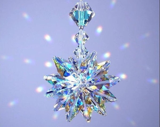 BEST SELLER Swarovski Crystal Suncatcher Aurora Borealis Octagons Window Rainbow Maker Car Charm Twinkling Star Ornament Lilli Heart Designs