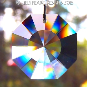 BEST RAINBOW MAKER Swaroski Crystal Suncatcher 40mm Rare Vintage Retired Hard to Find 6208 Sunburst Prism Car Charm Lilli Heart Designs