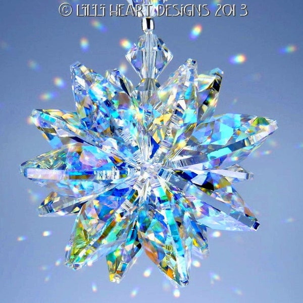 BEST QUALITY STRASS *Shining Star* Swarovski Crystal Suncatcher Aurora Borealis 14 Lily Octagons Starburst Car Charm Lilli Heart Designs