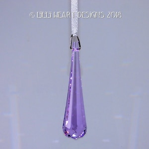 Swarovski Crystal Suncatcher 63mm RARE VIOLET FLOW 8950 Suncatcher Prisim Rainbow Maker Car Charm Pendulum Lilli Heart Designs