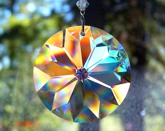 サンキャッチャースワロフスキー ハート40mmロザリン サンキャッチャースワロフスキー ハート40mmロザリン