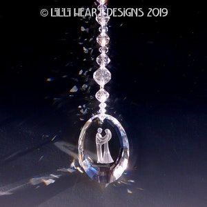 Swarovski Kristall Super RARE VINTAGE Suncatcher The Couple Verliebtes Hochzeitspaar Mann und Frau Vintage Perlen Auto Charm Lilli Herz Designs Bild 1