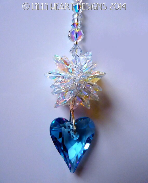 Swarovsk AURORA 27mm Christmas Colors WILD HEART SUN CATCHER Lilli Heart Designs Swarovsk AURORA 27mm Christmas Colors WILD HEART SUN CATCHER Lilli Heart Designs