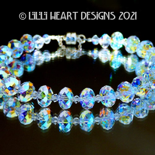Aurora Borealis Swarovski Crystal Bracelet – Aurora Borealis Swarovski Crystal Floral Bracelet main image 0