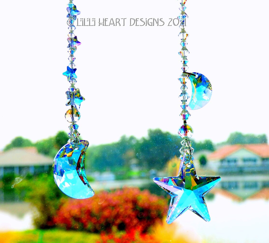 Swarovski Crystal Suncatcher 40mm LARGE Logo Strass Aurora