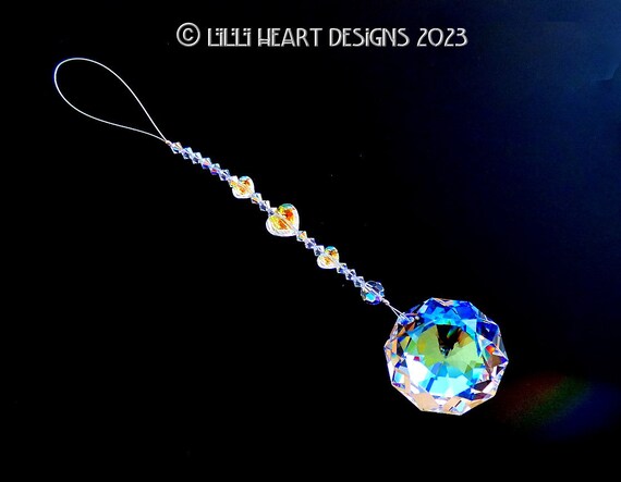 スワロフスキー♡Aurora flower。:.゜ஐ⋆*サンキャッチャー♡ 天使の