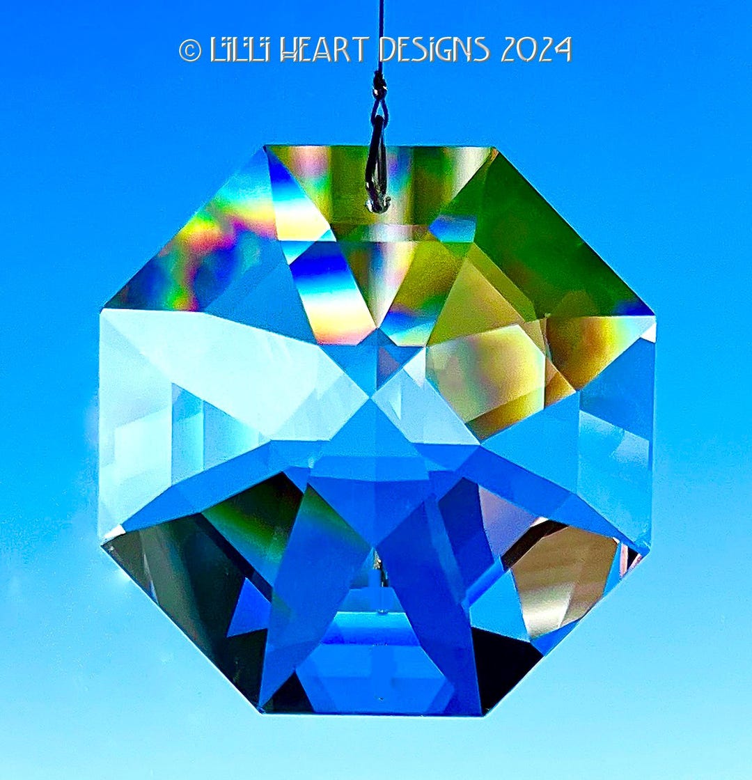 Biggest Swarovski Crystal Octagon GREAT RAINBOW MAKER Big 60mm