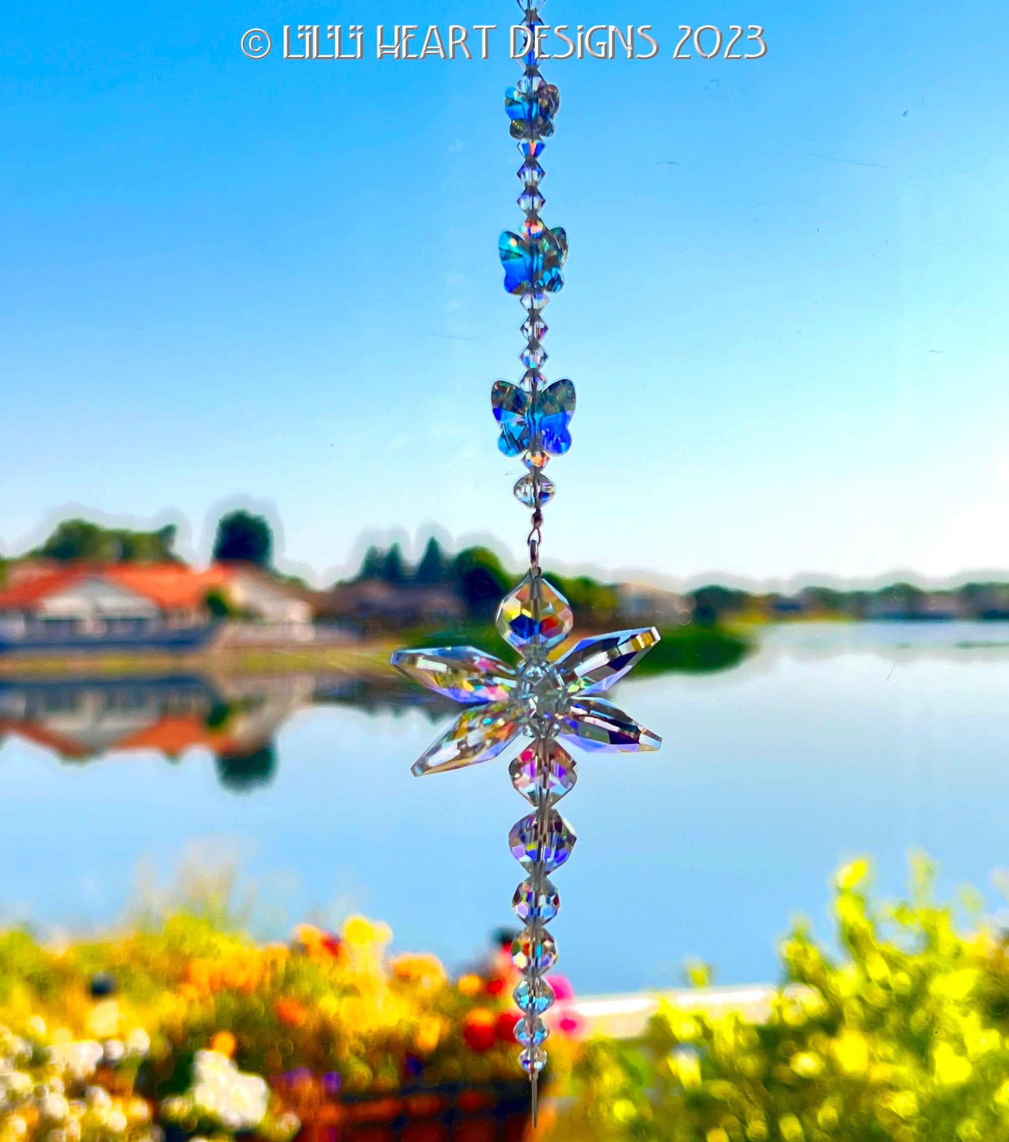 NEW Swarovski Crystal AB DRAGONFLY Suncatcher Sparkly Vintage