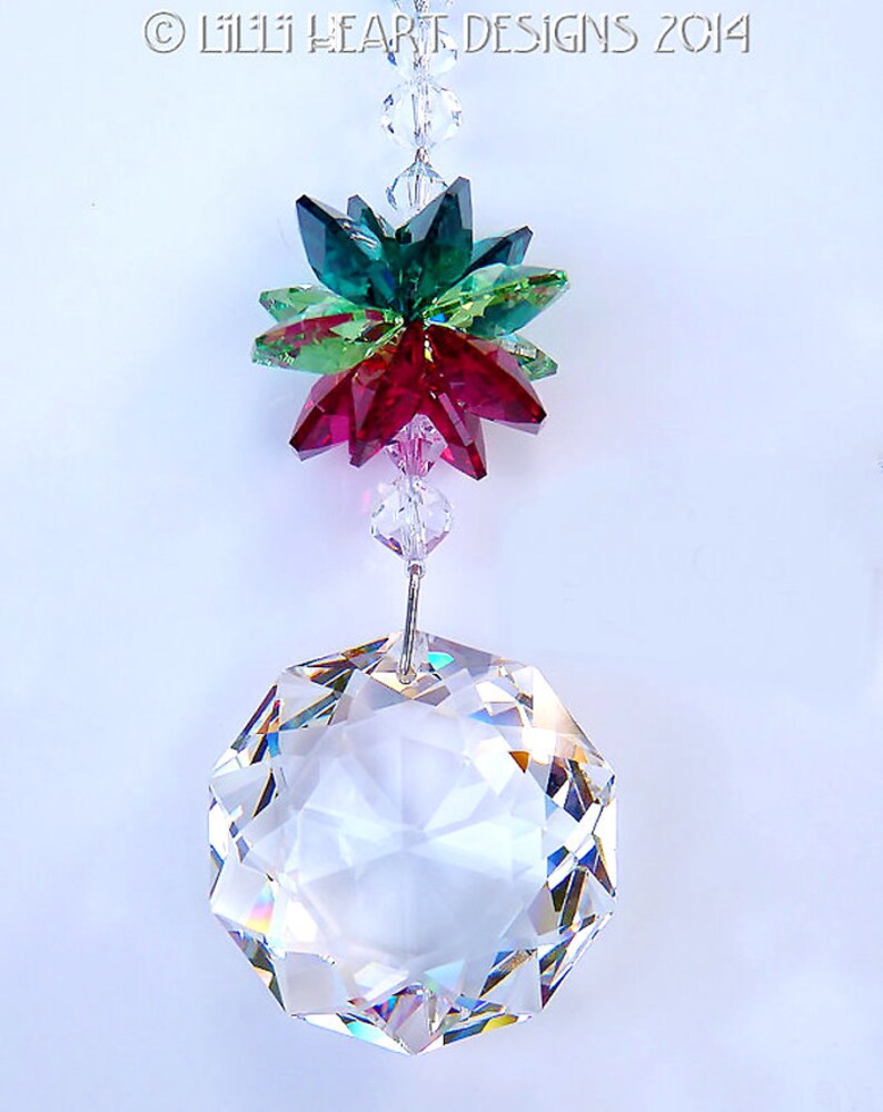 Swarovski Crystal Suncatcher Christmas Ornament Dahlia Flower Etsy
