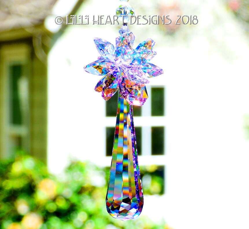 スワロフスキークリスタルサンキャッチャー 希少 63mm バイオレット