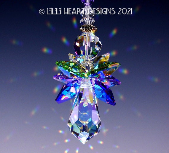 Swarovski Crystal Suncatcher *northern Lights Angel 3* Aurora