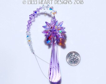 スワロフスキークリスタルサンキャッチャー 希少 63mm バイオレット