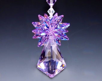 輝くスワロフスキークリスタルサンキャッチャー VIOLET VIBE スター