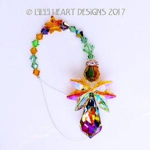 Swarovski Crystal Suncatcher Very Rare Retired Body Fall Leaves Colors AUTUMN STAR ANGEL Car Charm Home Decor by Lilli Heart Designs image 6