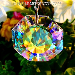 Hardest to Find Swaroski Crystal Suncatcher AB 28mm RARE Vintage RETIRED 6208 Sunburst Best Rainbows Prism Car Charm Lilli Heart Designs