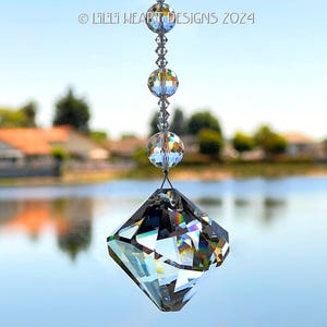 Spectacular 40mm Limited Edition Swarovski Crystal Suncatcher Crystal Clear Pirouette Logo Etched Rare Disco Beads Lilli Heart Designs
