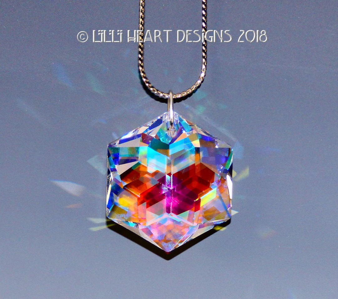 Buy NEW Swarovski Crystal Aurora Borealis HEXAGON STAR on Silver