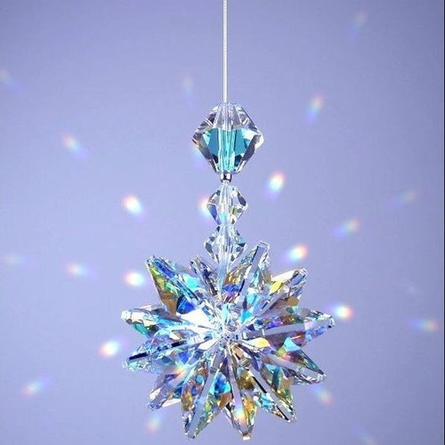 BEST SELLER Swarovski Crystal Suncatcher Aurora Borealis Octagons Window Rainbow Maker Car Charm Twinkling Star Ornament Lilli Heart Designs