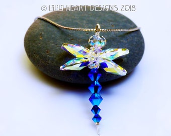 スワロフスキークリスタルサンキャッチャー 2X AB インディゴブルー My