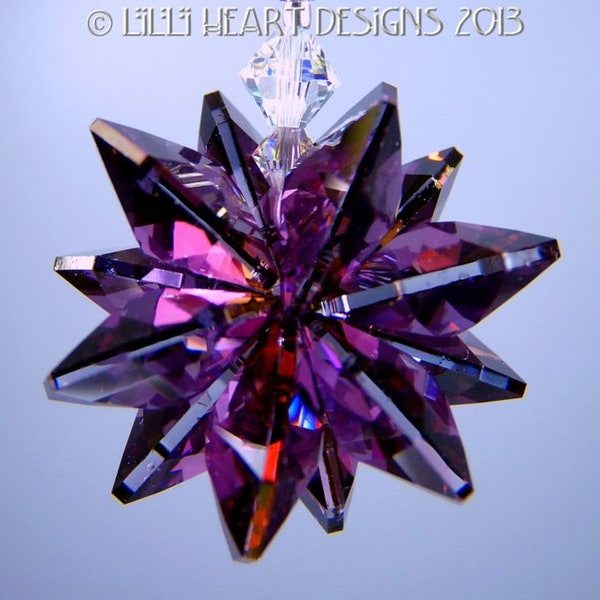 Swarovski Crystal Suncatcher Brand New Color LILAC SHADOW Amethyst Suncatcher or Car Charm Starburst Ornament Star by Lilli Heart Designs