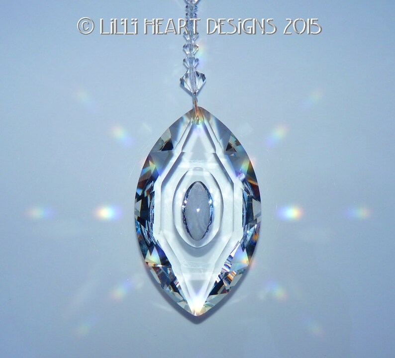 GIANT Clear Fine Crystal 76mm Clear CATS EYE Prism Rainbow Etsy