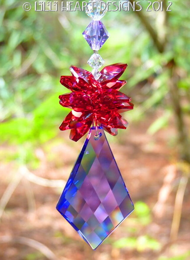 スワロフスキークリスタルサンキャッチャー ブルーバイオレット