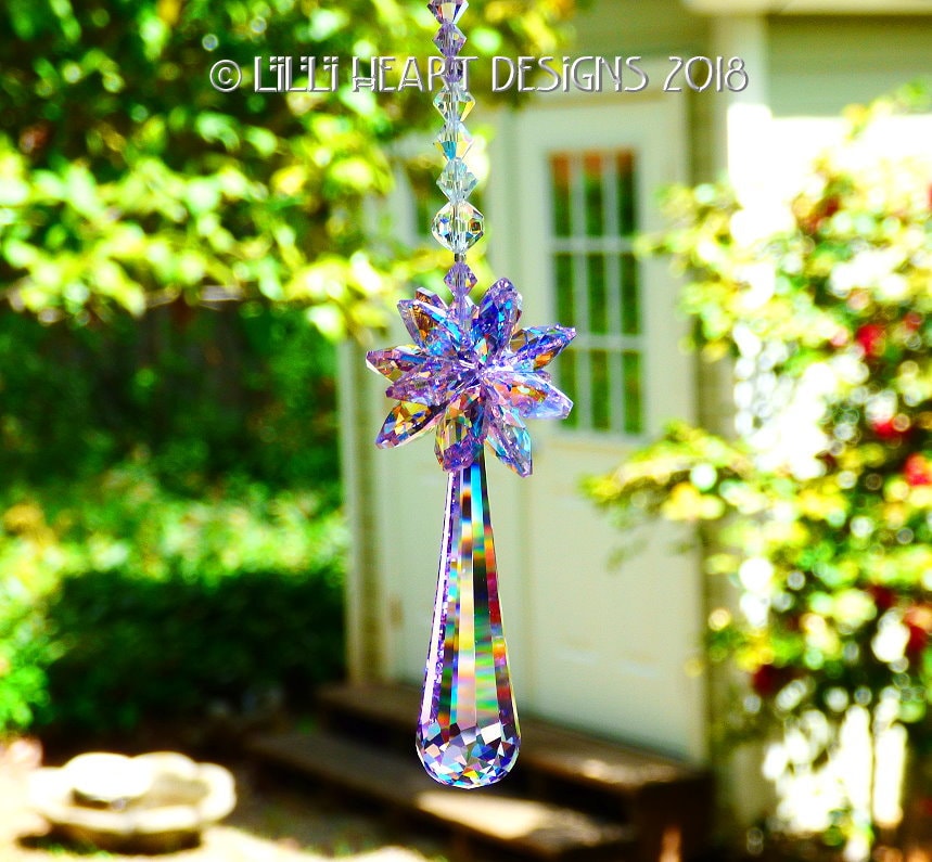 スワロフスキークリスタルサンキャッチャー 希少 63mm バイオレット