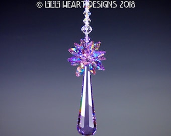 スワロフスキークリスタルサンキャッチャー 希少 63mm バイオレット
