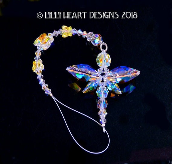 スワロフスキーとバタフライのサンキャッチャー スワロフスキー